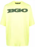 Palm Angels Ego-print drop-shoulder T-shirt - Yellow