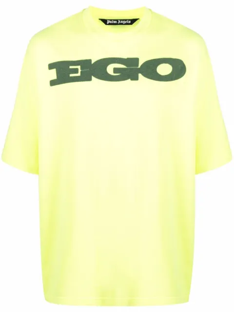 Palm Angels Ego-print drop-shoulder T-shirt