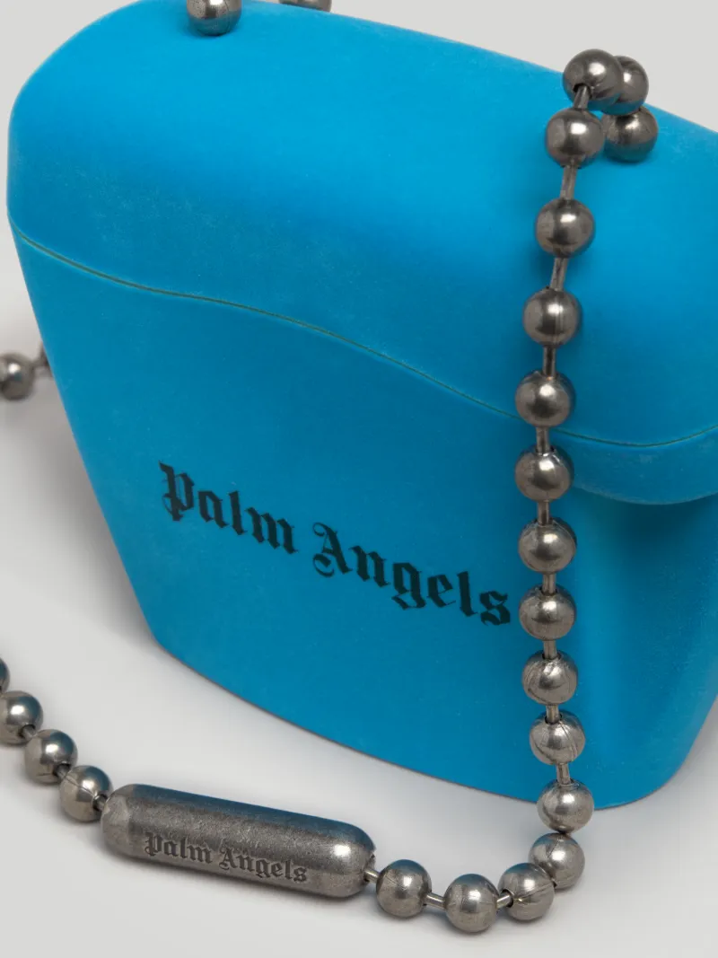 palm angels blue padlock bag