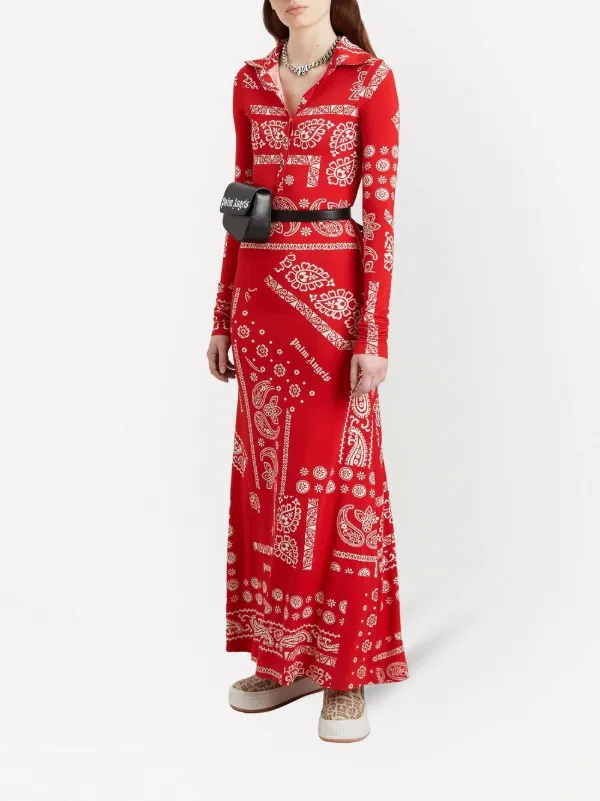 red bandana dress