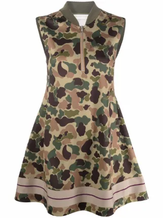 Palm Angels Vestido Con Estampado Militar Farfetch
