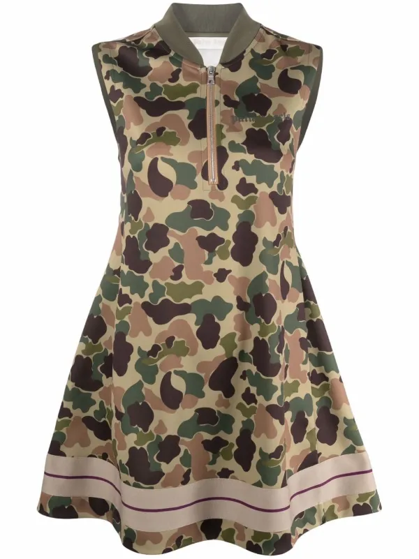camouflage print dress