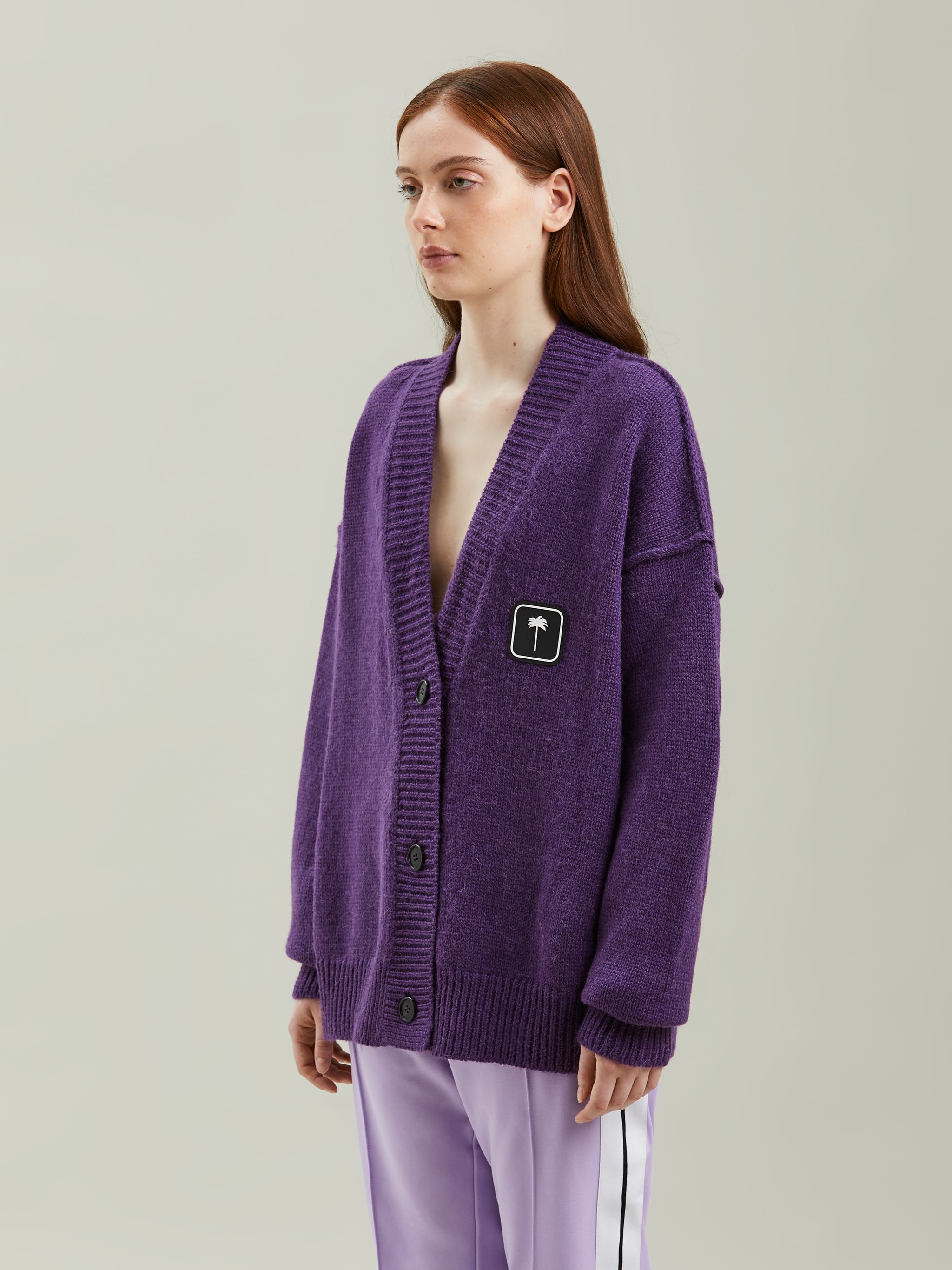 PURPLE CARDIGAN - Palm Angels® Official