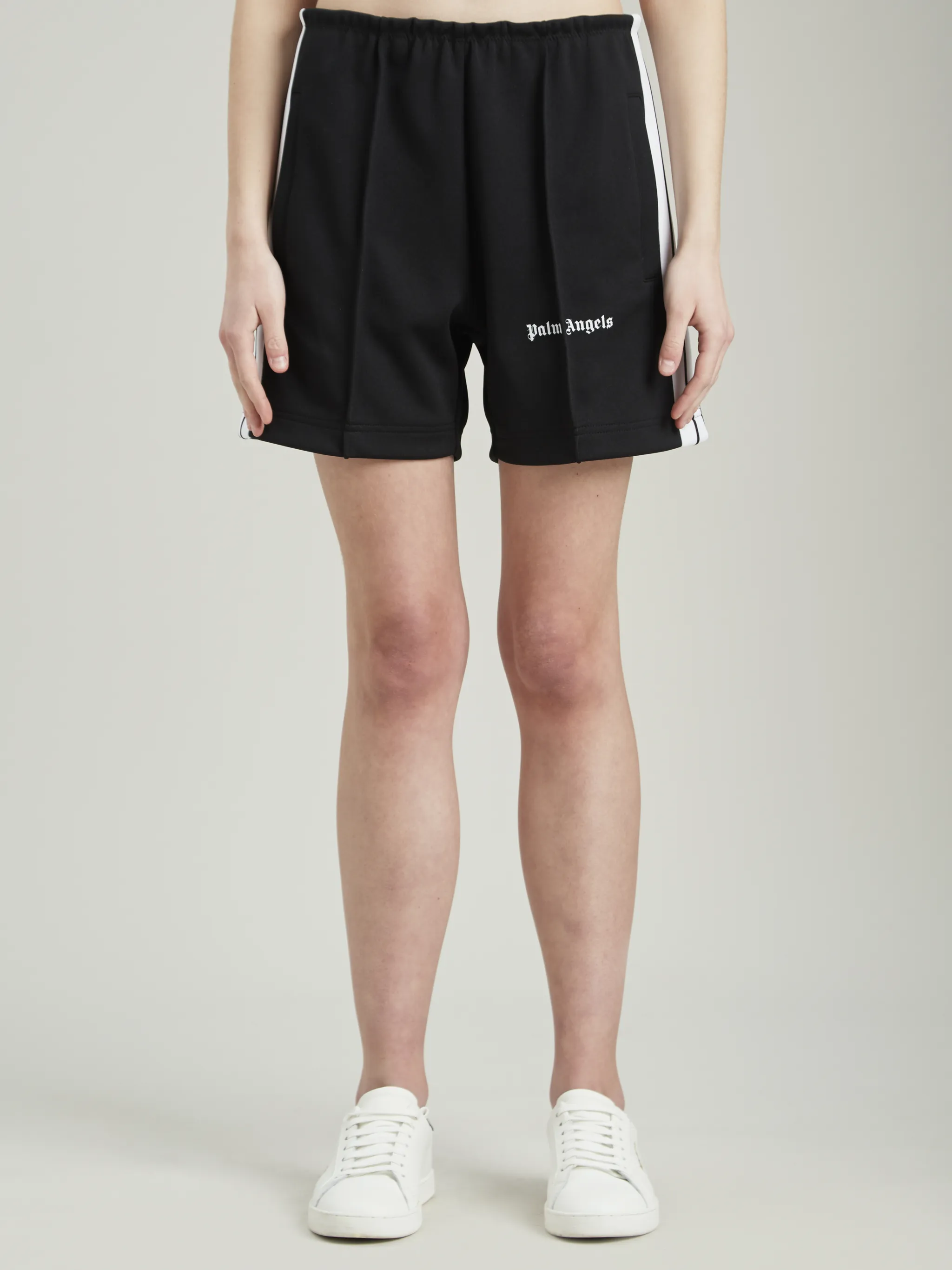 BLACK TRACK SHORTS in black Palm Angels® Official