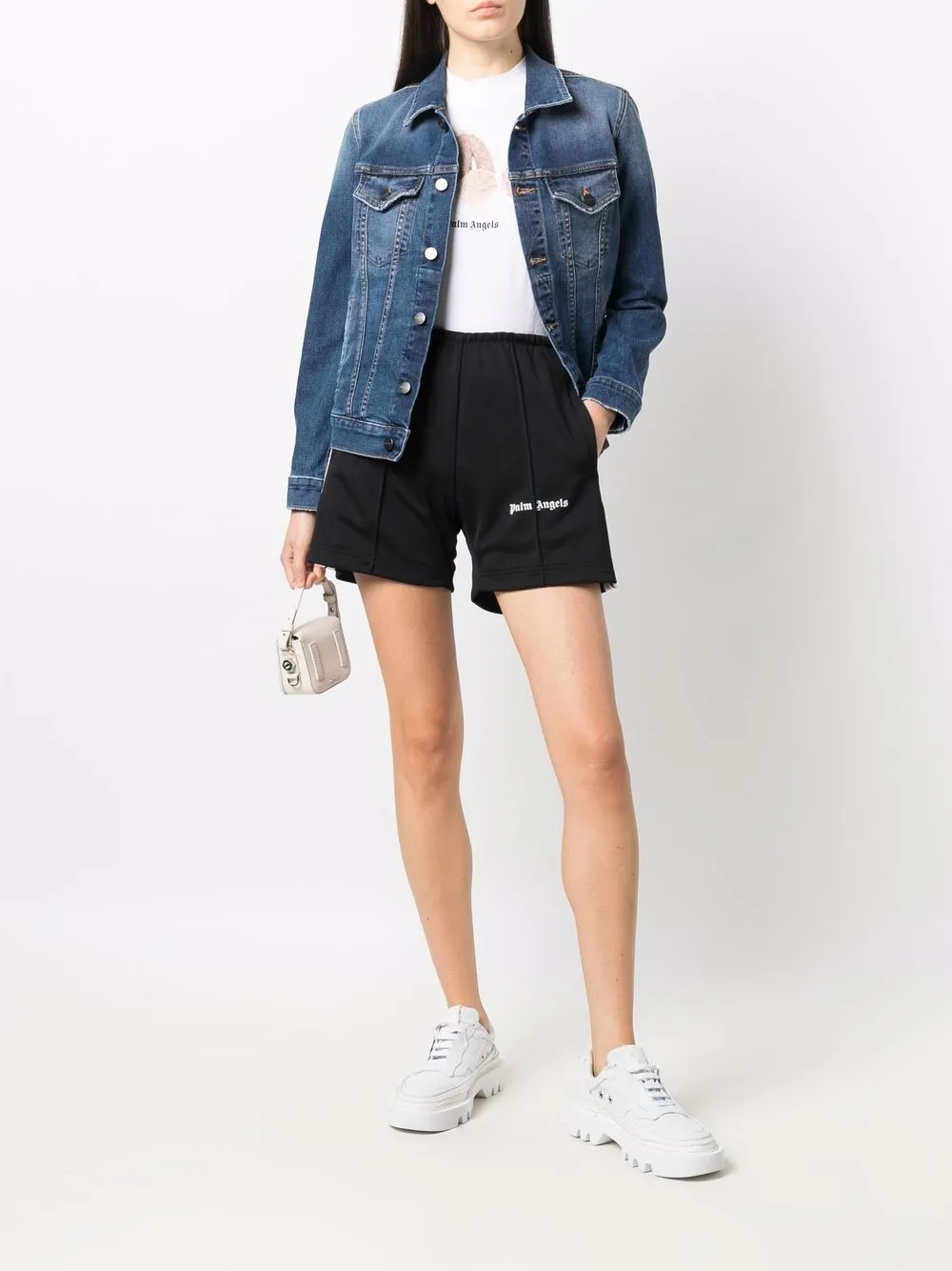 Image 2 of Palm Angels side-stripe track shorts