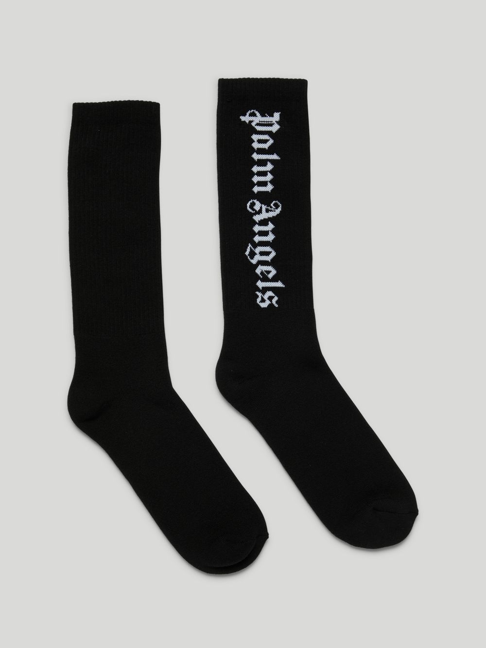 Palm Angels Gothic Logo Socks In Black