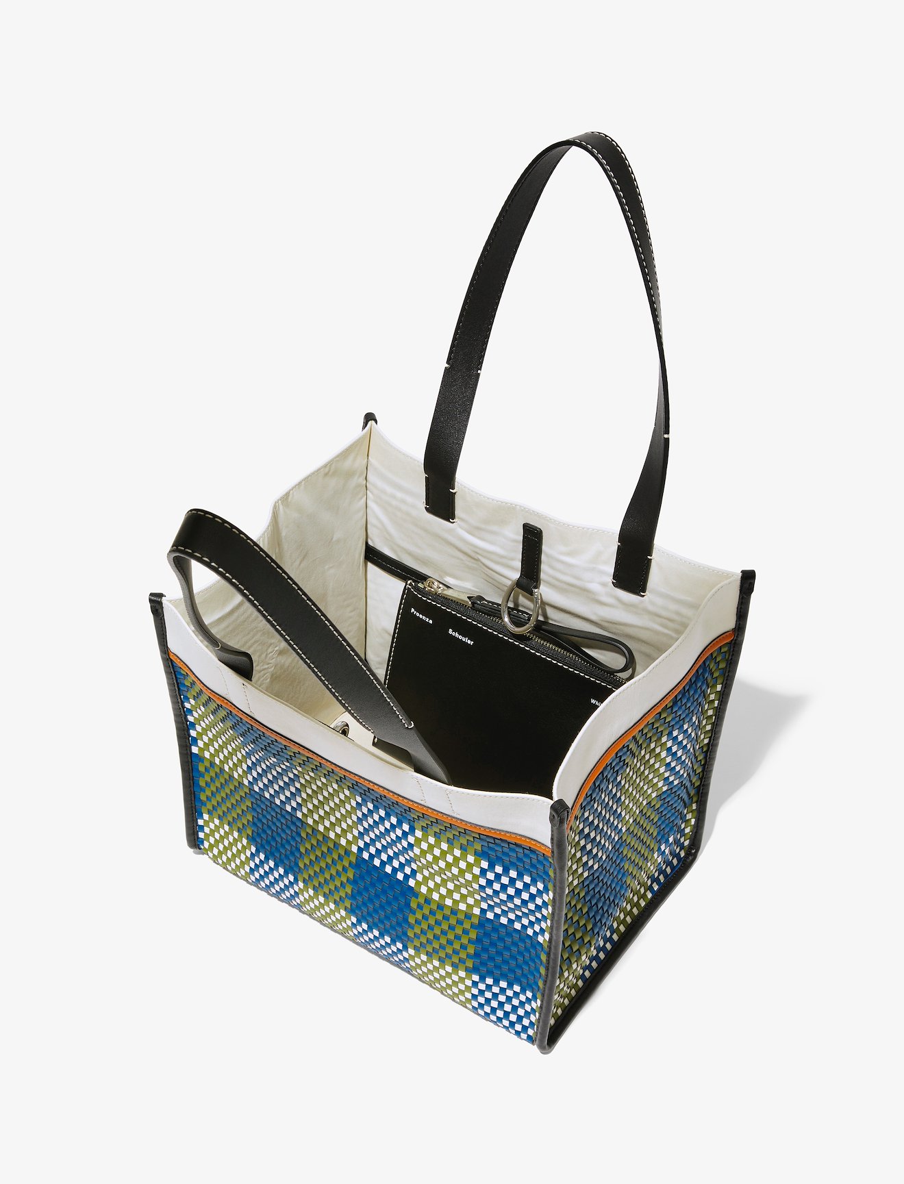 Large Morris Woven Plaid Tote #3