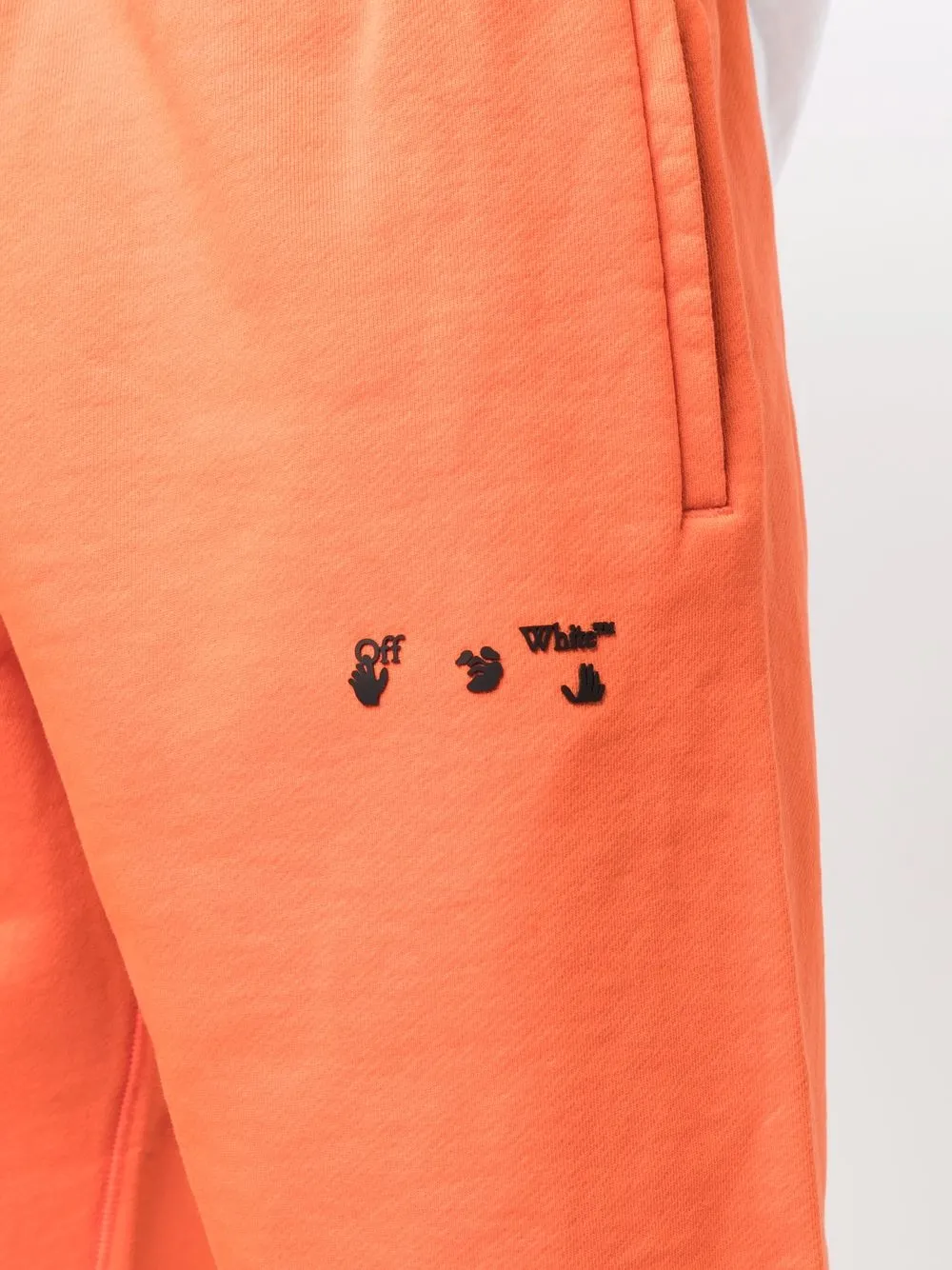 Off-White Trainingsshorts met logoprint Oranje