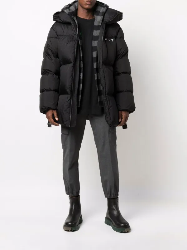 Off-White Hands Off Belted Puffer Down Jacket - Farfetch