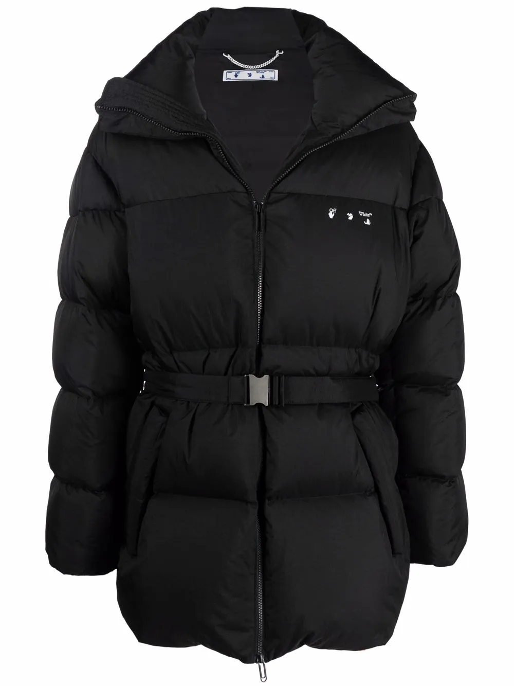 Off-White Hands Off Belted Puffer Down Jacket - Farfetch