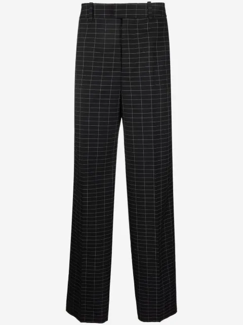 Off-White pantalones con motivo de cuadrícula