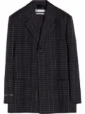 Off-White check-pattern single-breasted blazer - Black