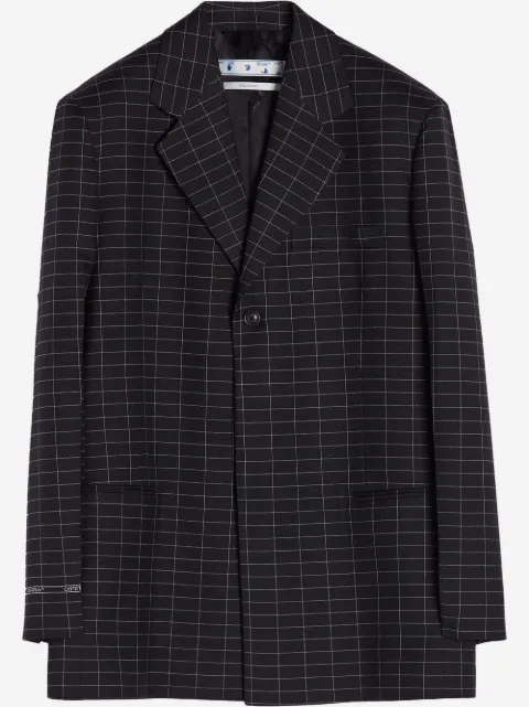Off-White blazer con motivo de cuadros
