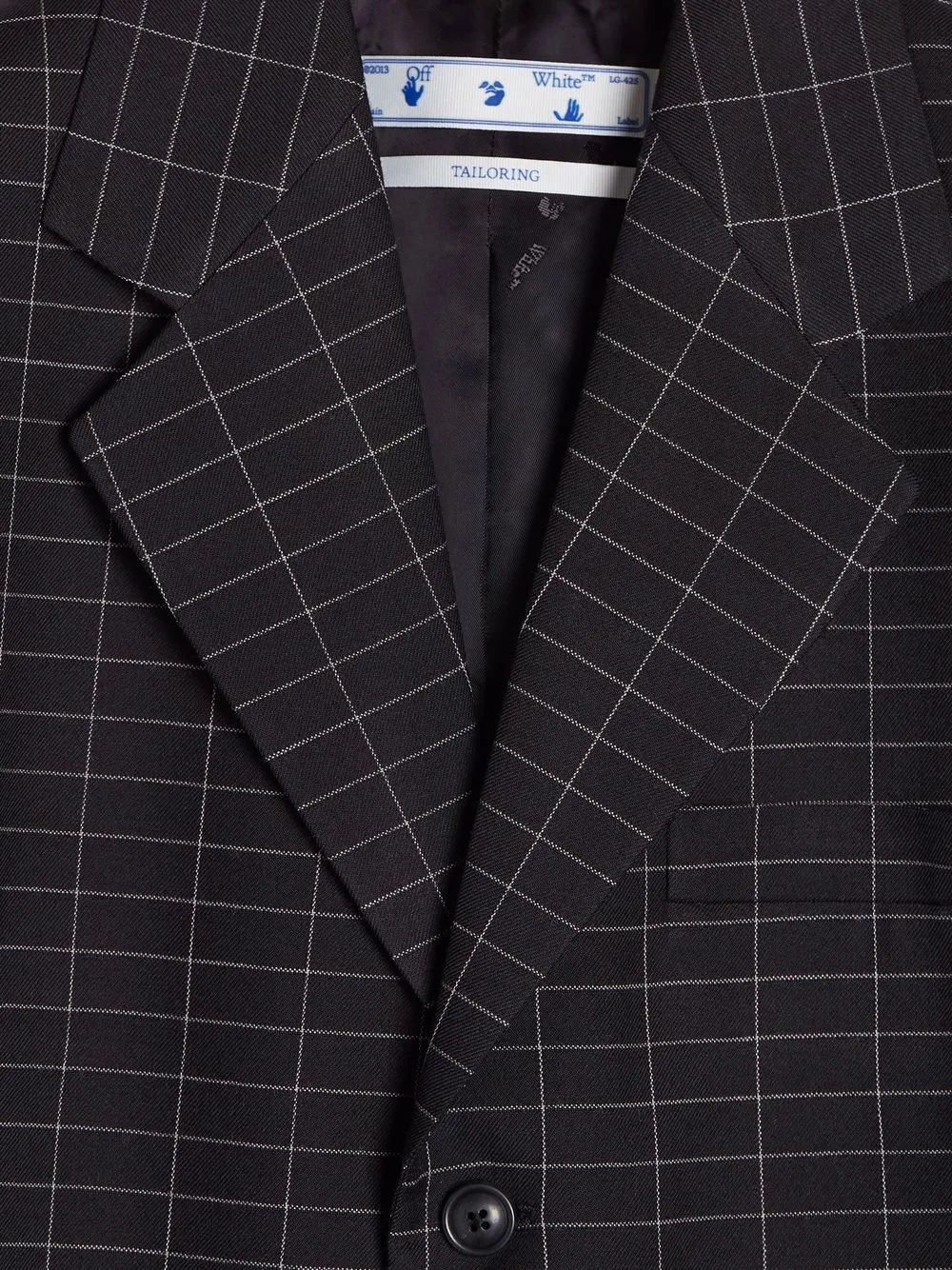check-pattern single-breasted blazer