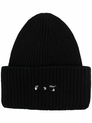 Off-White Hands Off Logo Ribbed Beanie 