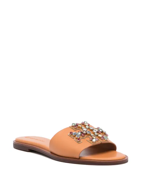 tory burch ines embellished flat slide sandals