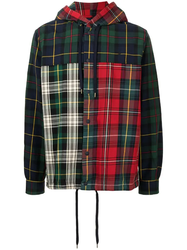 plaid polo jacket