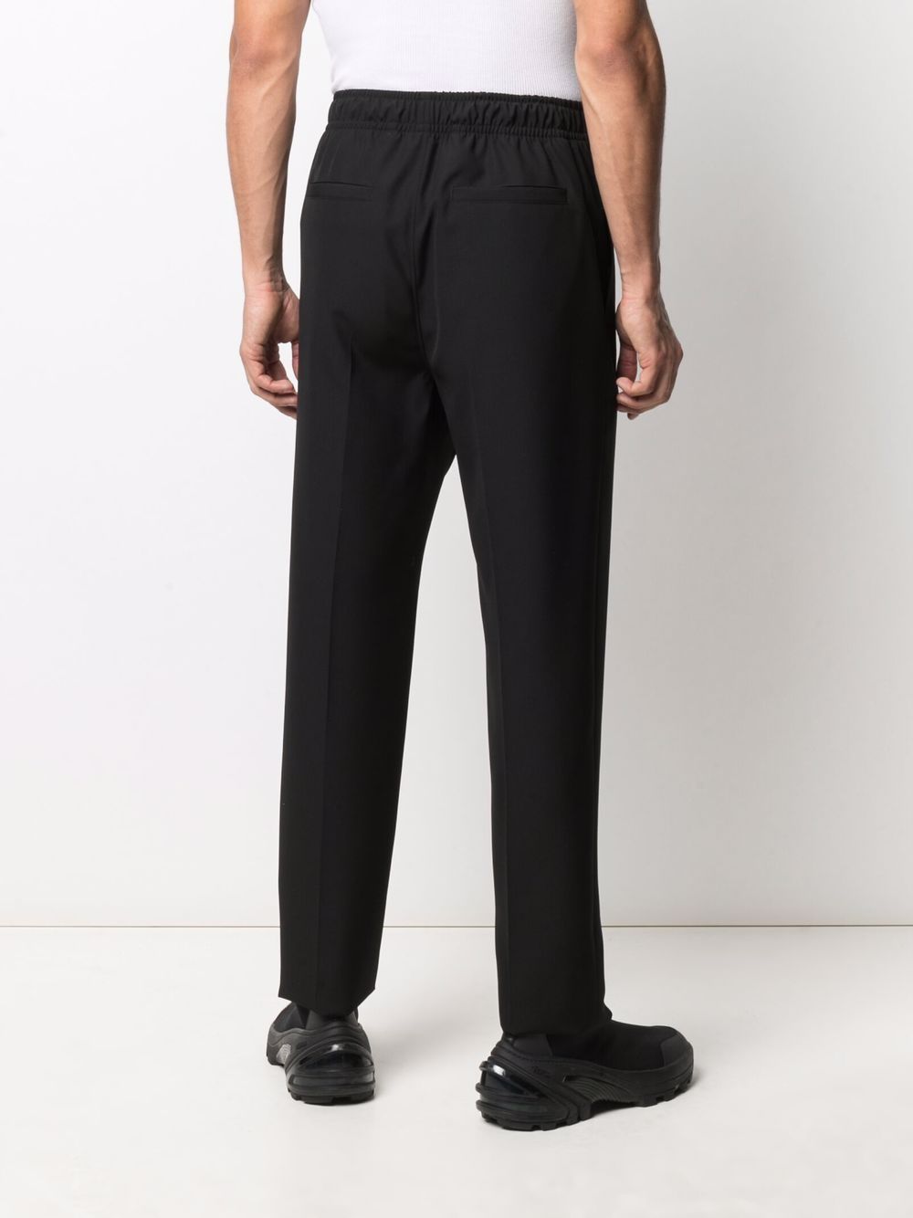 Shop Givenchy Belted Straight-leg Trousers In Schwarz