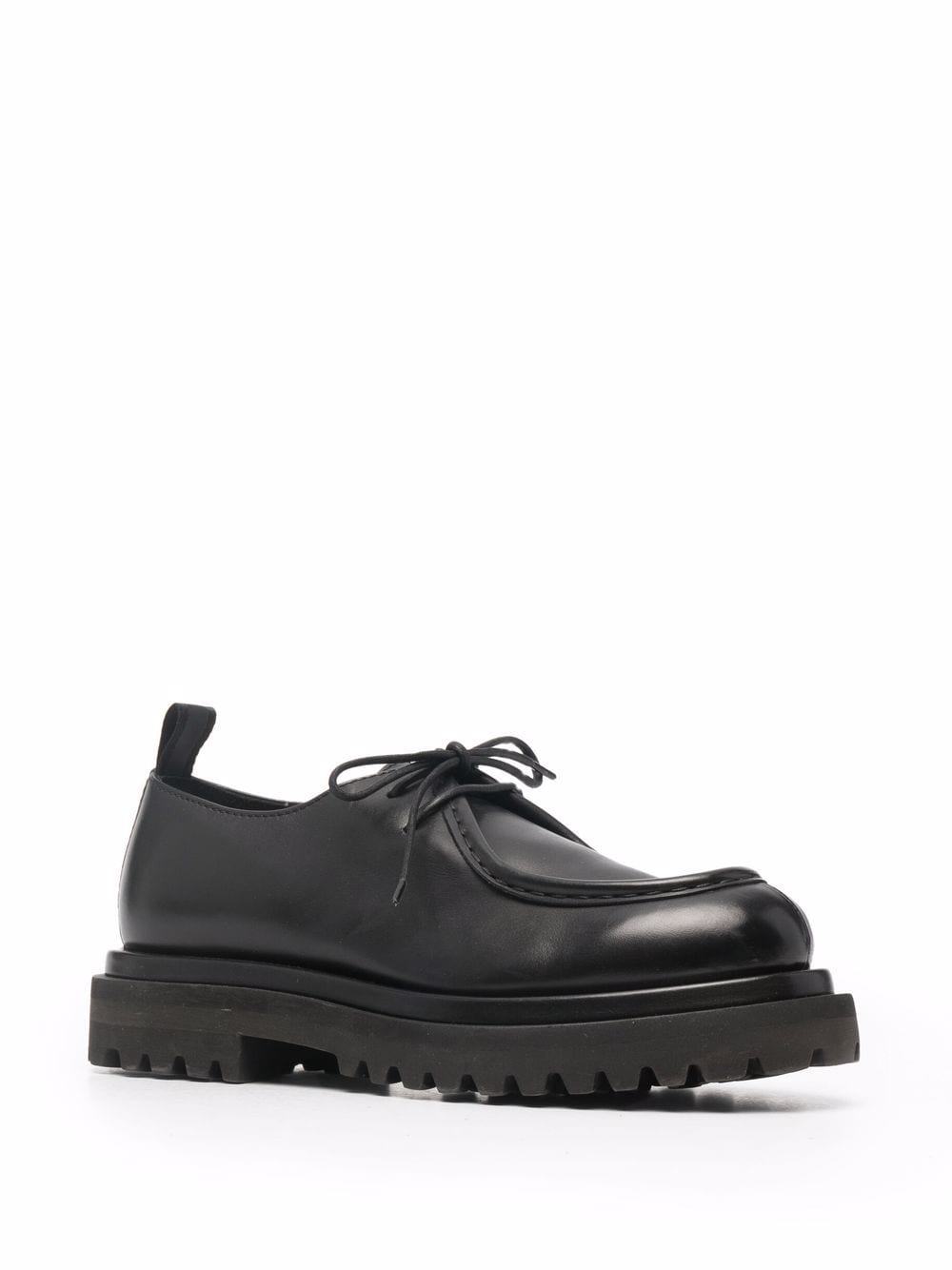 Shop Officine Creative Polished Calf Leather Shoes In Black