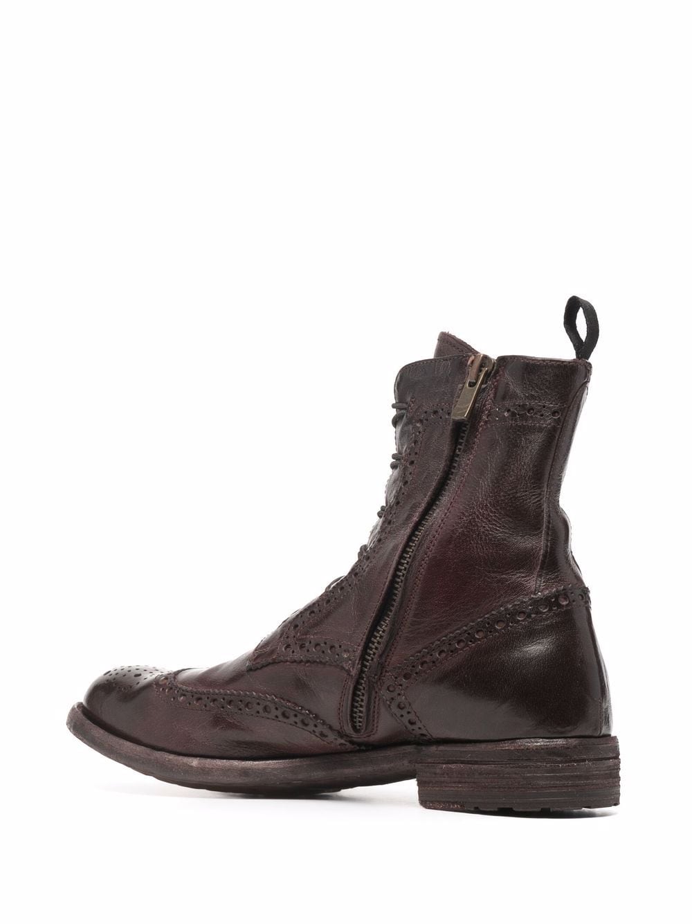 Shop Officine Creative Lexicon Perforated Lace-up Boots In Brown