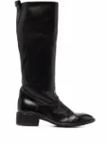 Officine Creative knee-length leather boots - Black