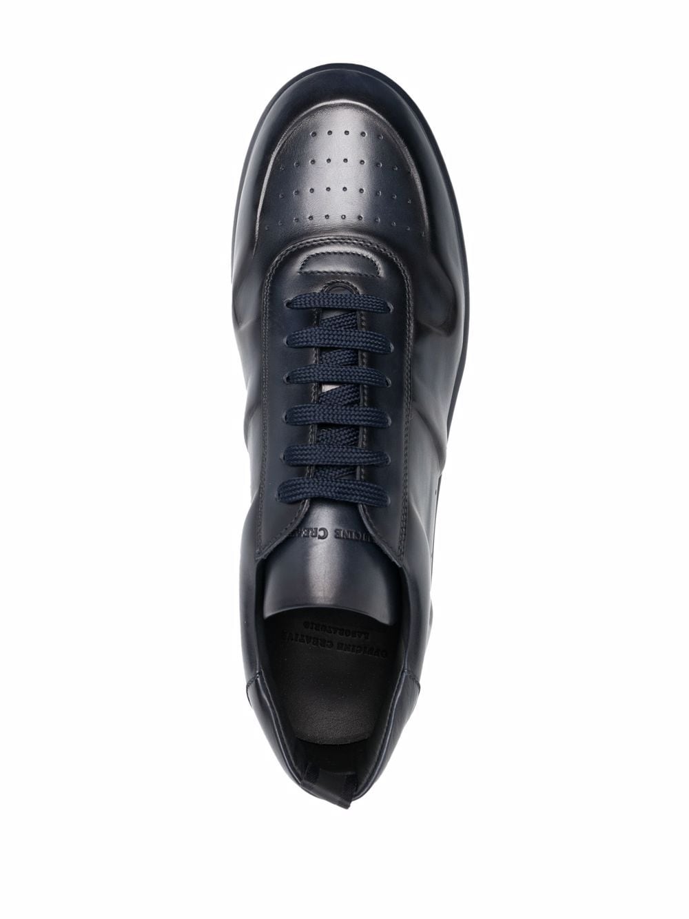 Shop Officine Creative Panelled Low-top Leather Sneakers In Blau