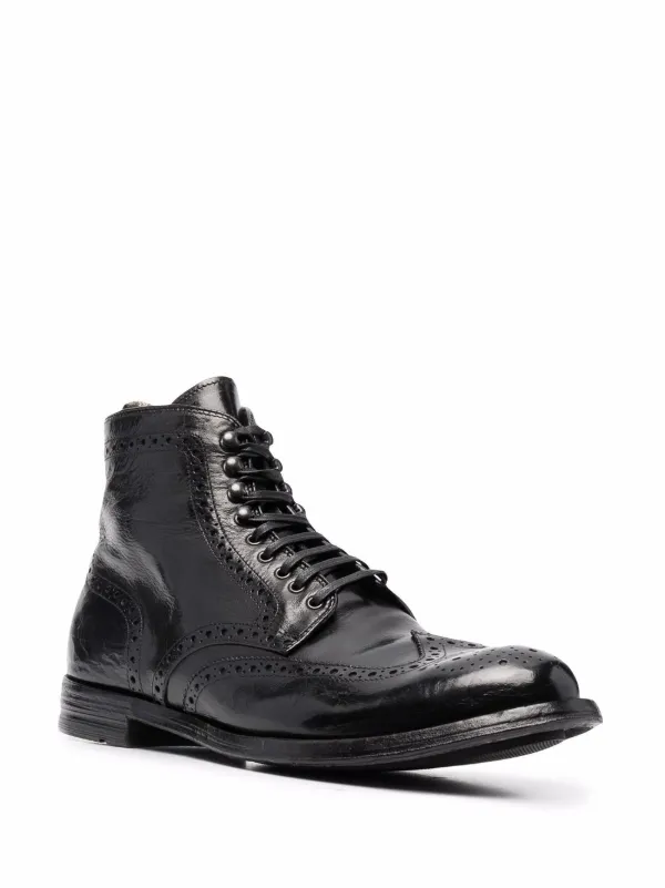 Officine Creative Anatomia Leather lace-up Boots | Black