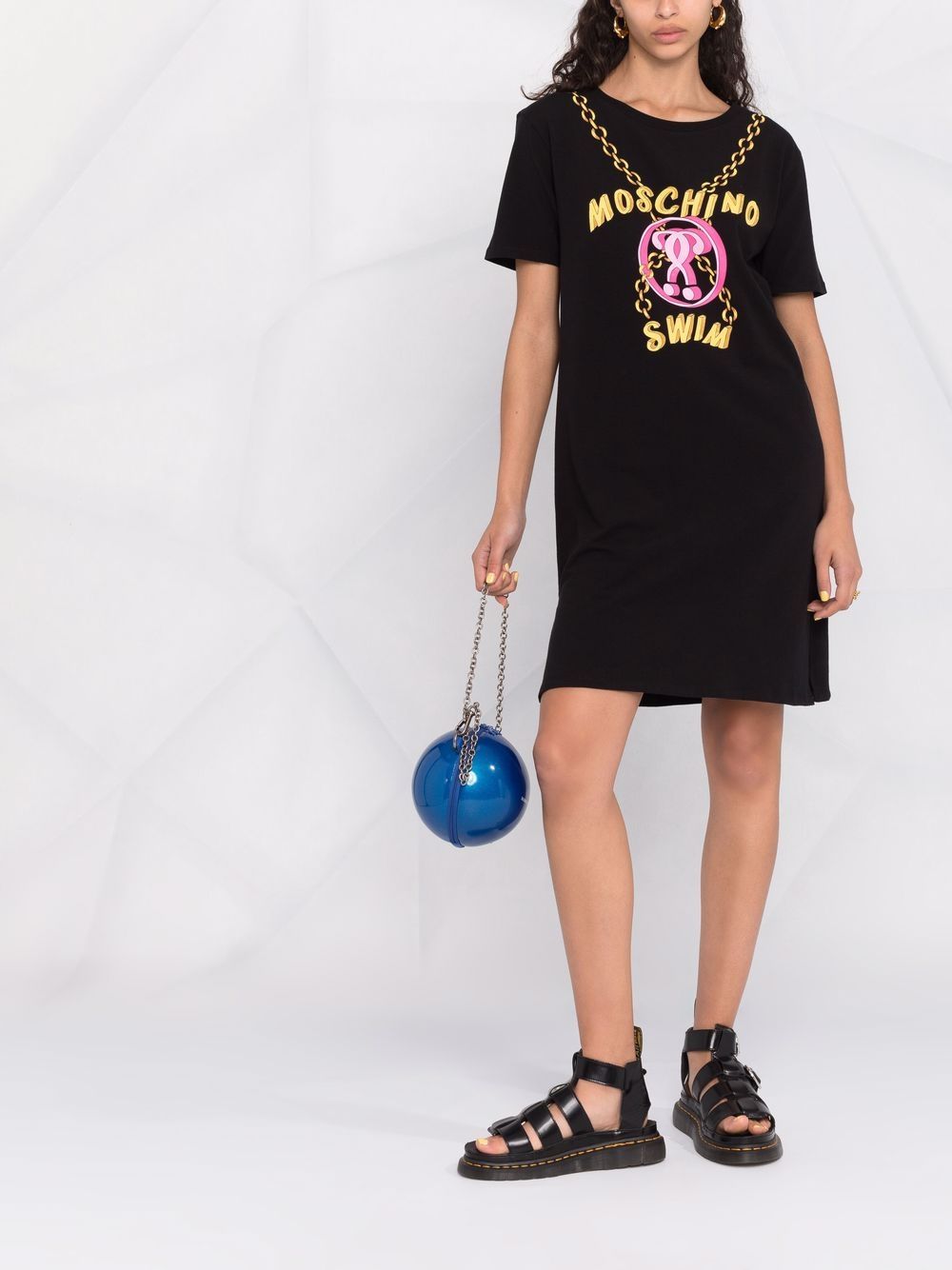 фото Moschino платье-футболка с логотипом