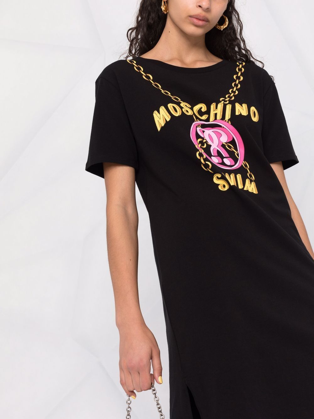 фото Moschino платье-футболка с логотипом