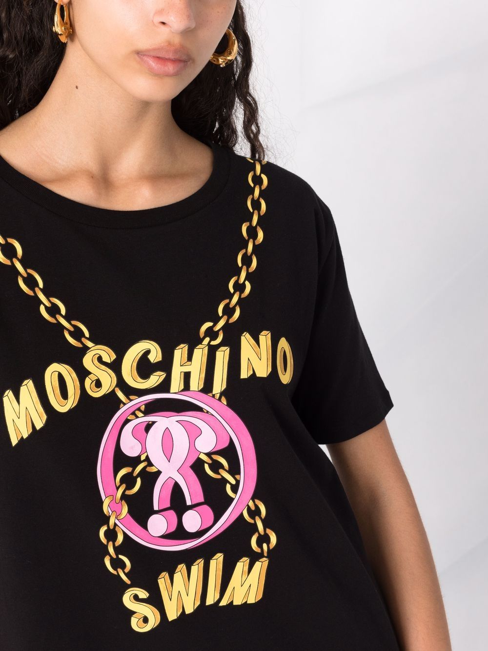 фото Moschino платье-футболка с логотипом