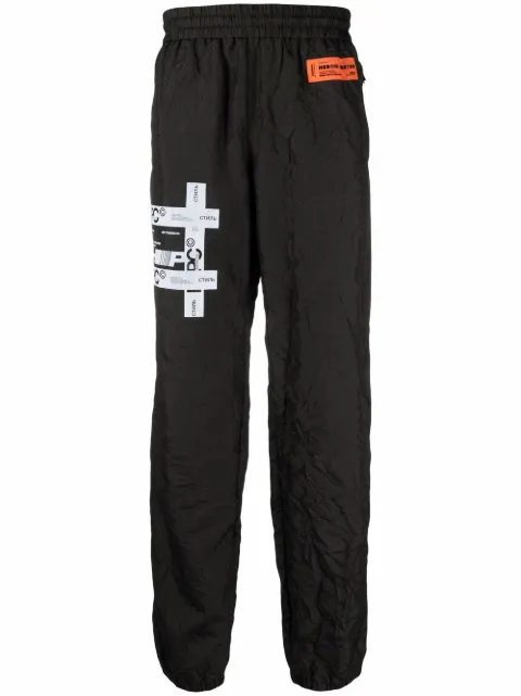 Heron Preston logo-patch track pants