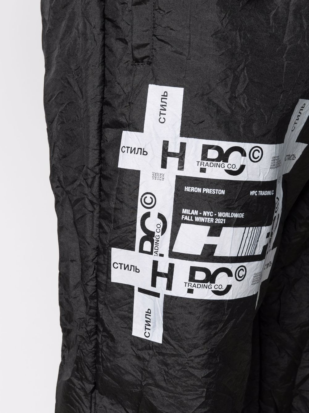 Shop Heron Preston Logo-patch Track Pants In Black