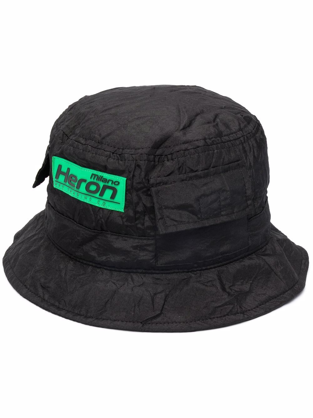 фото Heron preston hp-trading crinkle bucket hat black gree