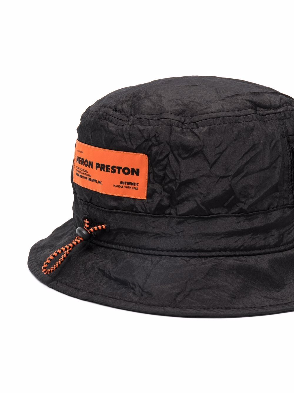 фото Heron preston hp-trading crinkle bucket hat black gree