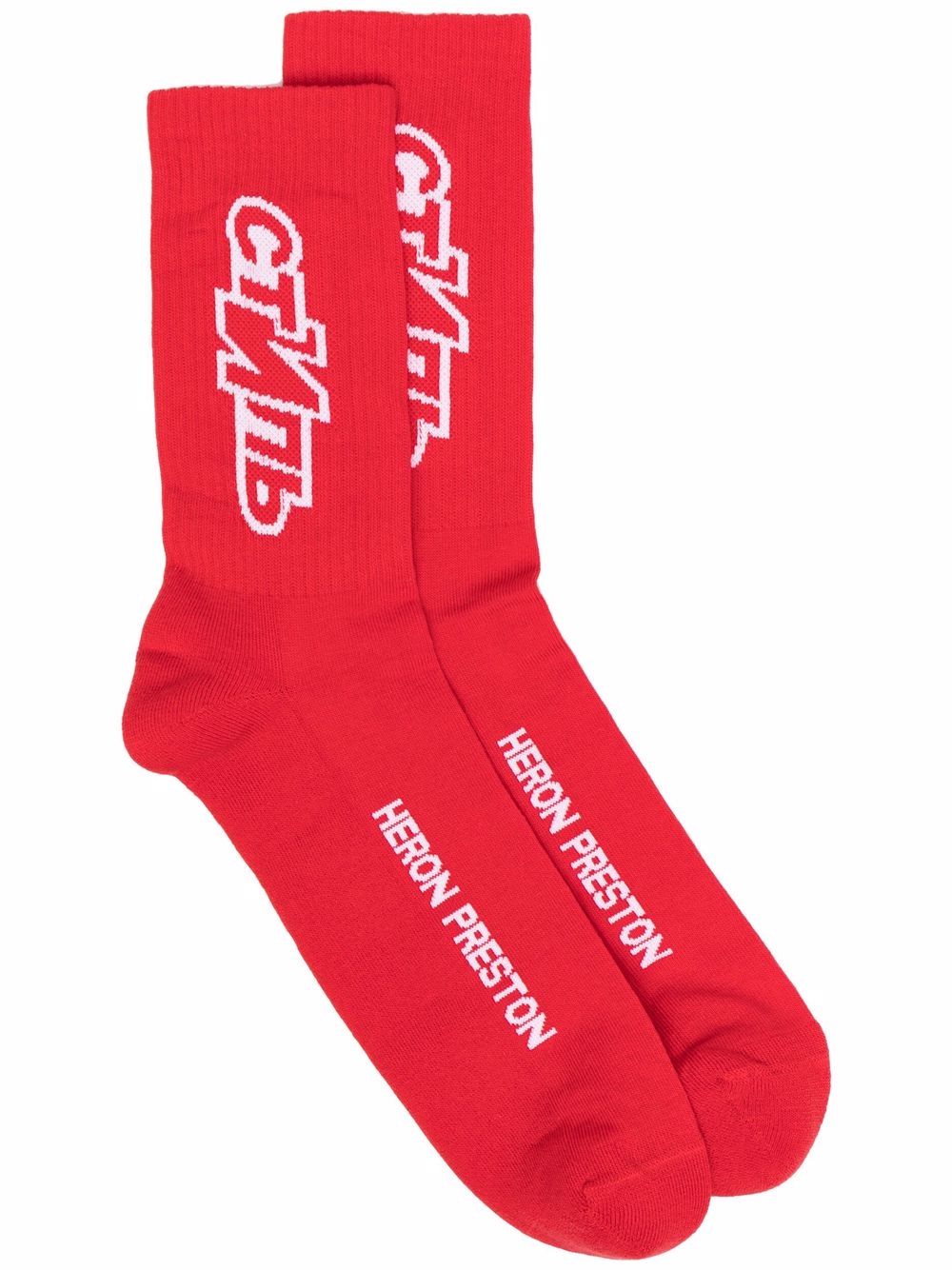 фото Heron preston ctnmb sport long socks red white