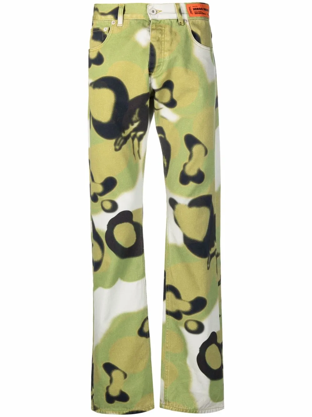 Image 2 of Heron Preston camouflage print loose jeans