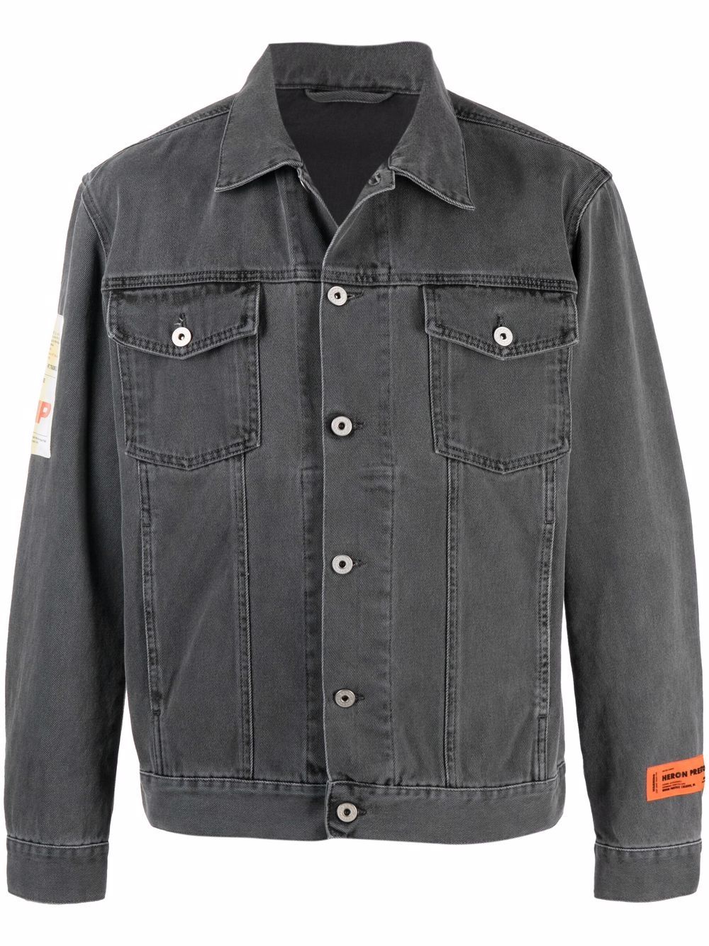 фото Heron preston label acid wash reg jacket black