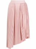 Givenchy asymmetric pleated midi skirt - Pink