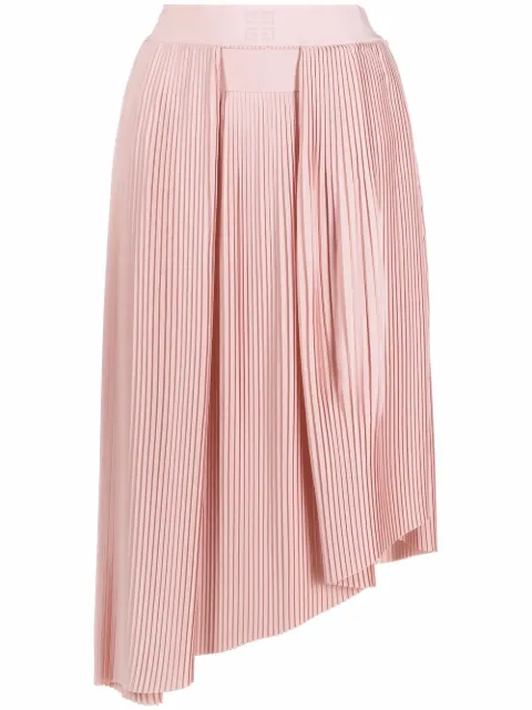 Givenchy asymmetric pleated midi skirt