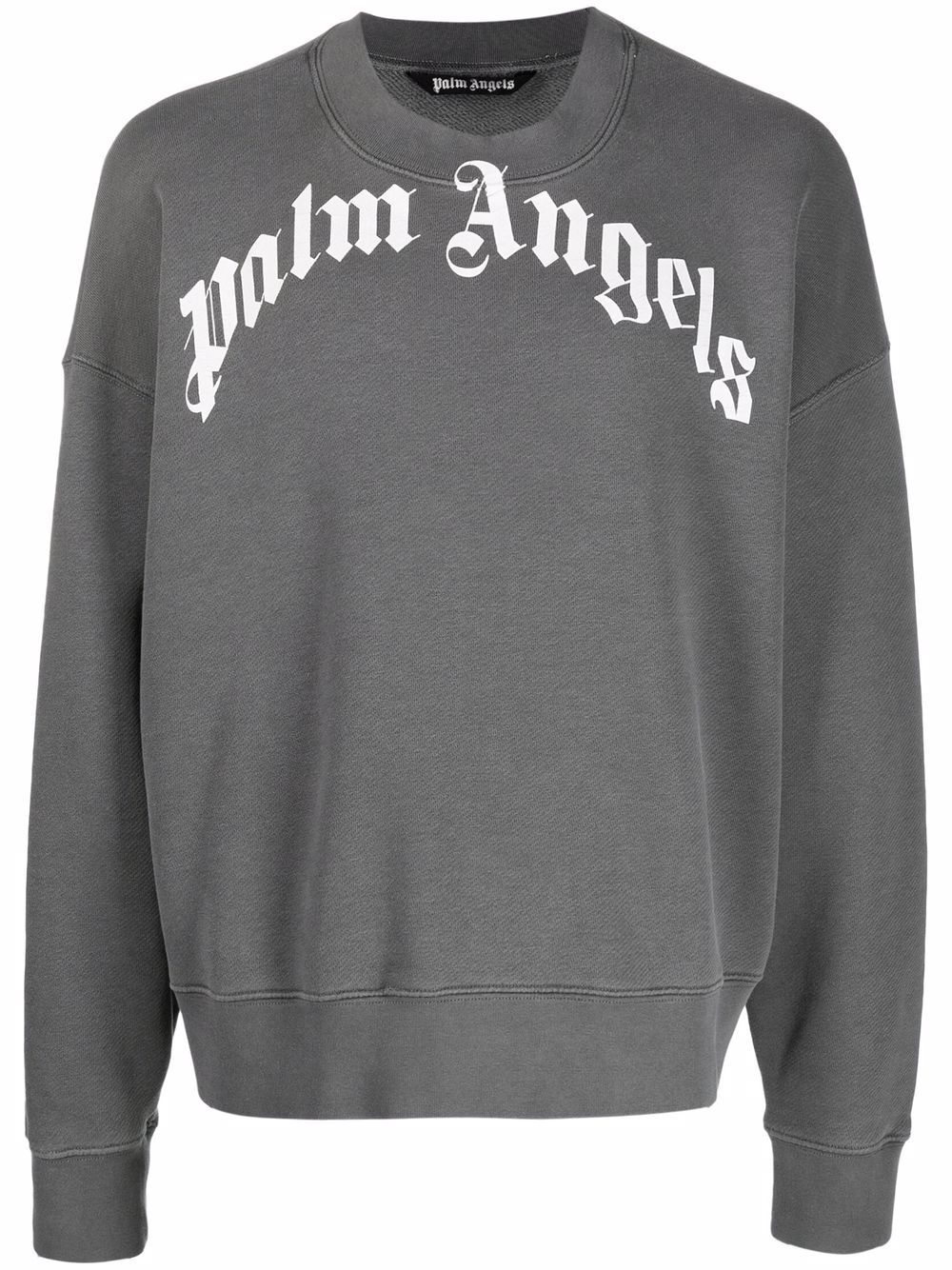 Image 1 of Palm Angels curved-logo cotton sweatshirt