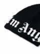 Palm Angels logo-print wool beanie