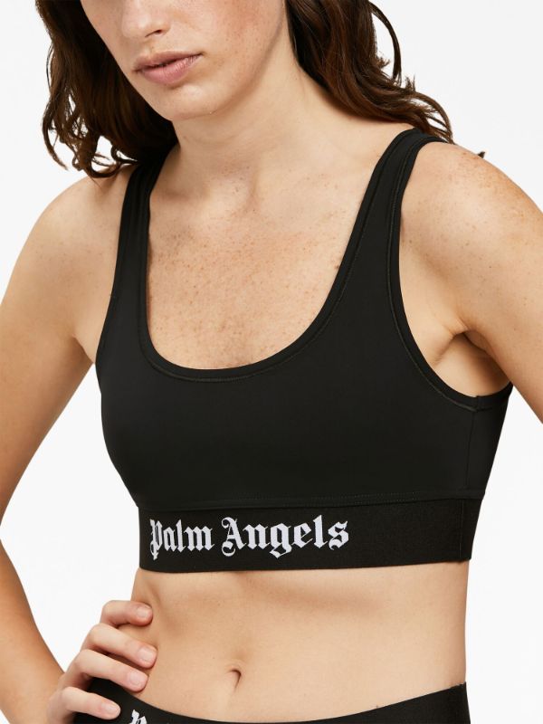 Buy Palm Angels Black New Classic Sport Bra - Black White At 70% Off