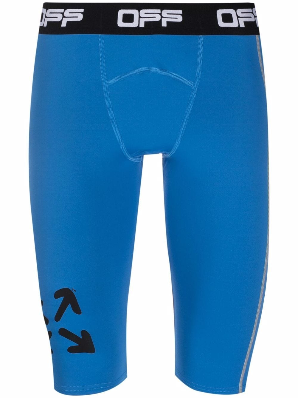 фото Off-white active compression shorts blue black