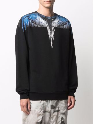 Wings-print cotton sweatshirt展示图