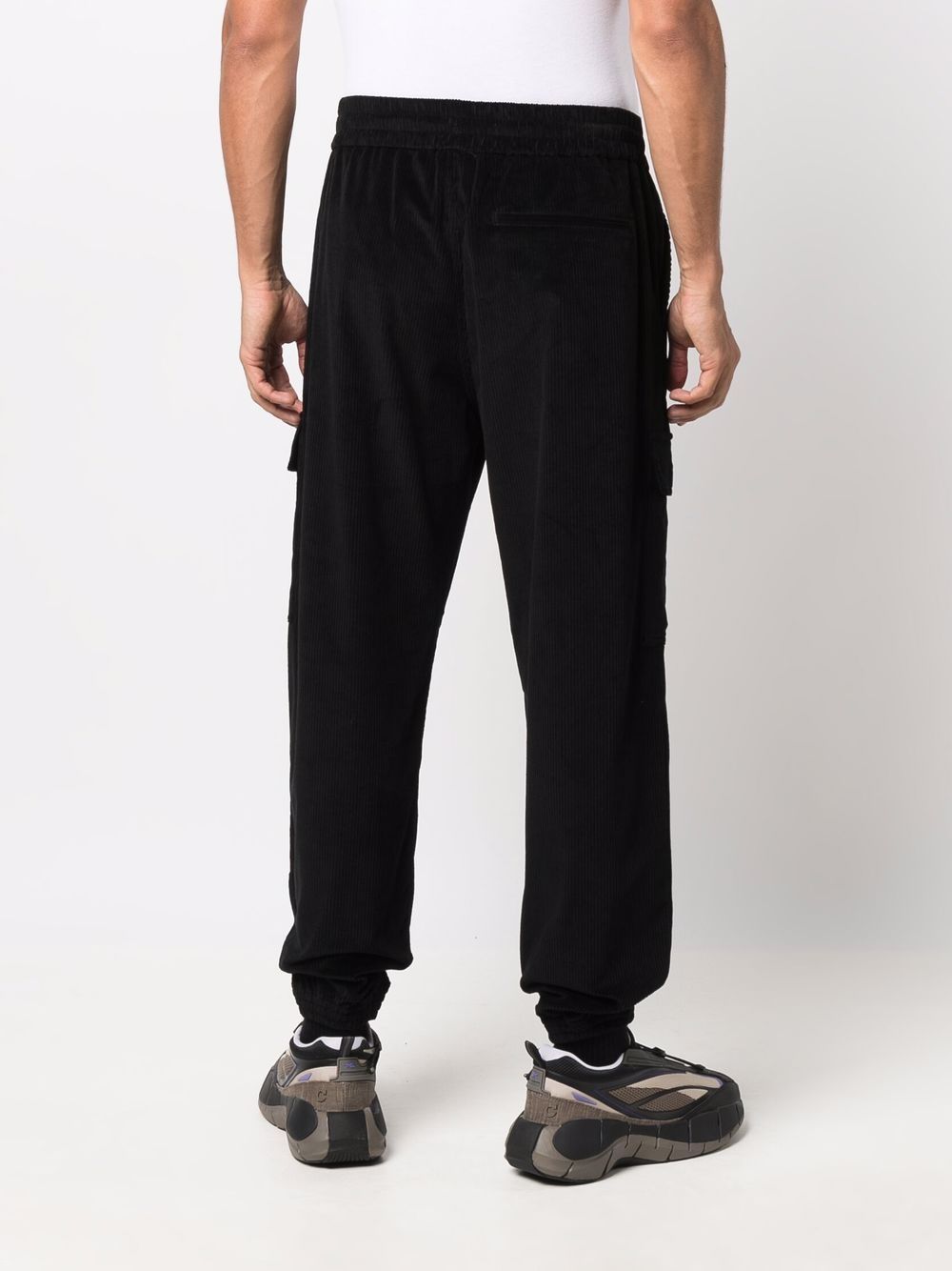 Shop Marcelo Burlon County Of Milan Cross Corduroy Track Pants In Black