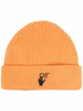 Off-White Hand Off ribbed beanie - Orange