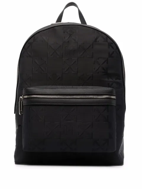 Off-White Mochila monogramada de jacquard