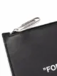 Off-White quote-print clutch bag