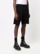 Off-White raw-cut hem track shorts