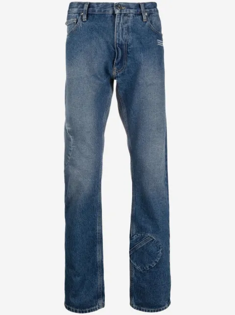 Off-White logo-print slim-fit jeans